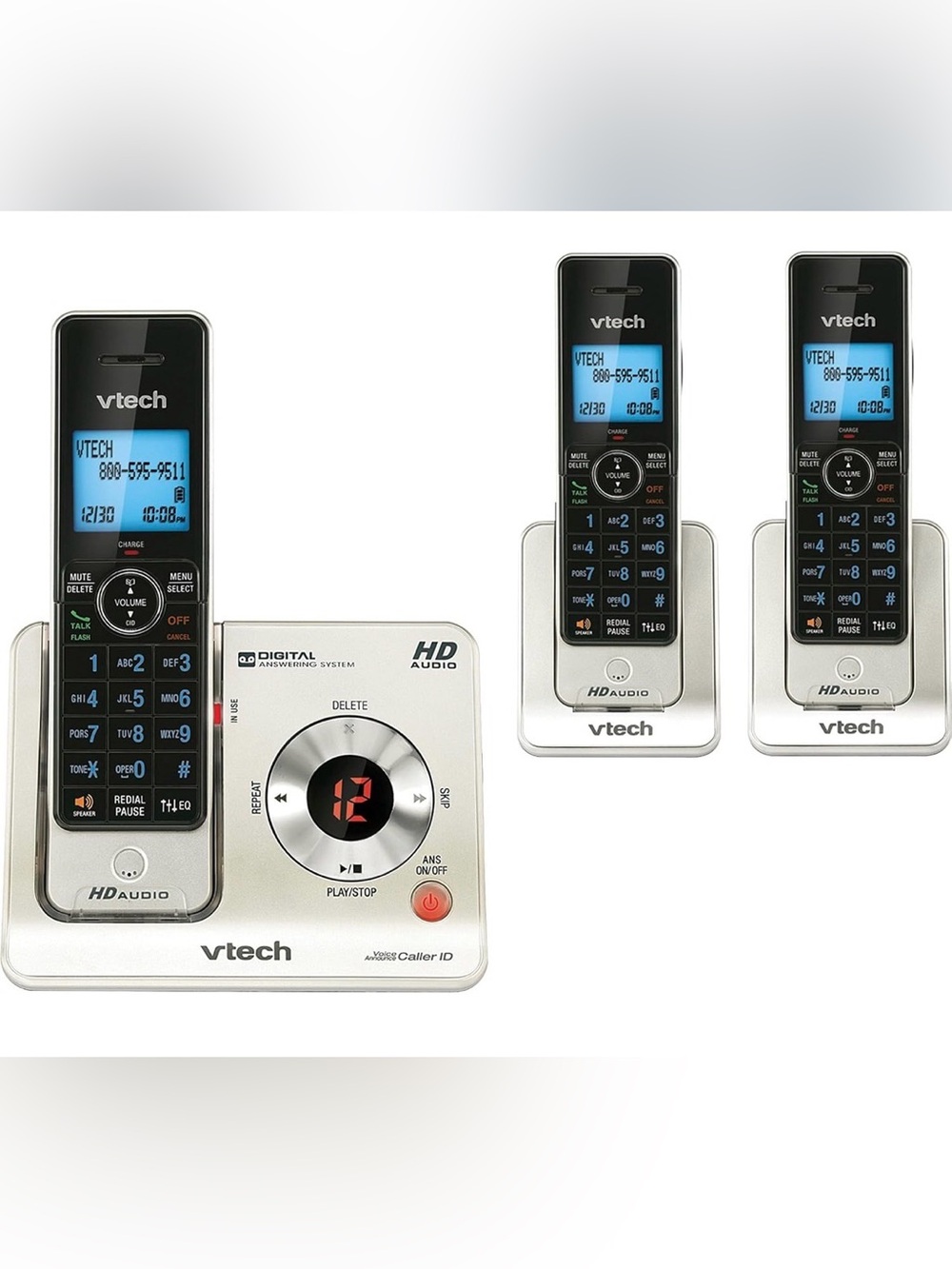 VTech LS6425-3 Cordless Phone System 3 Handsets Answering Machine